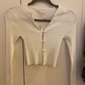 NWT Urban Outfitters Cropped White Button Up Top